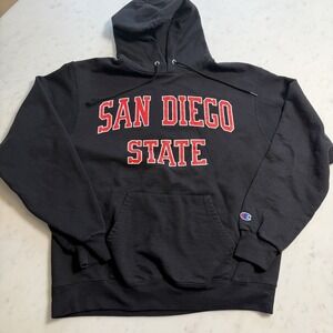 Champion San Diego State Hoodie Sweatshirt Adult Size Medium EUC